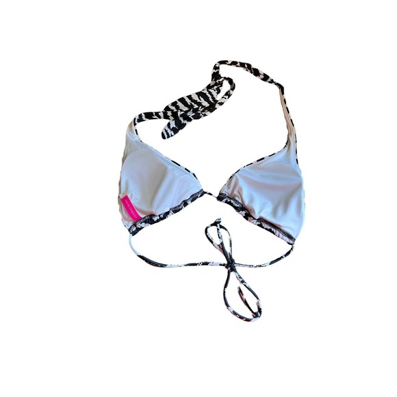 Victoria’s Secret Sz Medium Zebra Animal Print Strappy Bikini Swim Top Swimwear - Picture 2 of 6